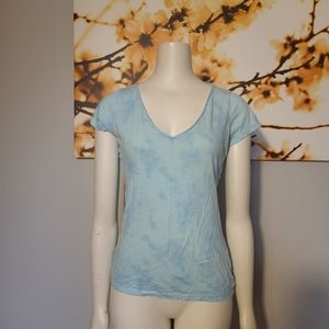 Hollister blue v neck shirt